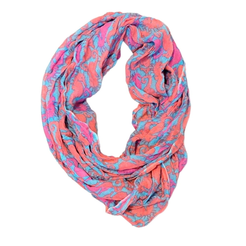 Lilly Pulitzer Riley Loop Infinity Scarf Spa Blue Hold Your Horses